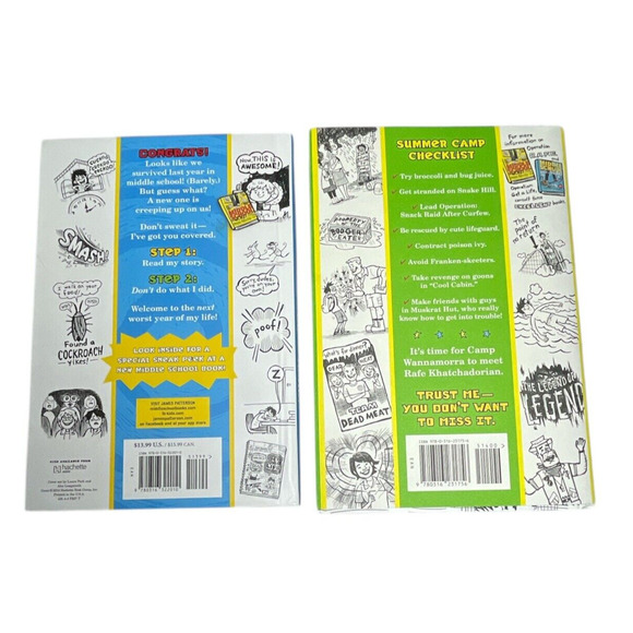 James Patterson Middle School Series Lot of 2 - Books 2 & 4 Hardcover -LIKE NEW - Picture 2 of 6